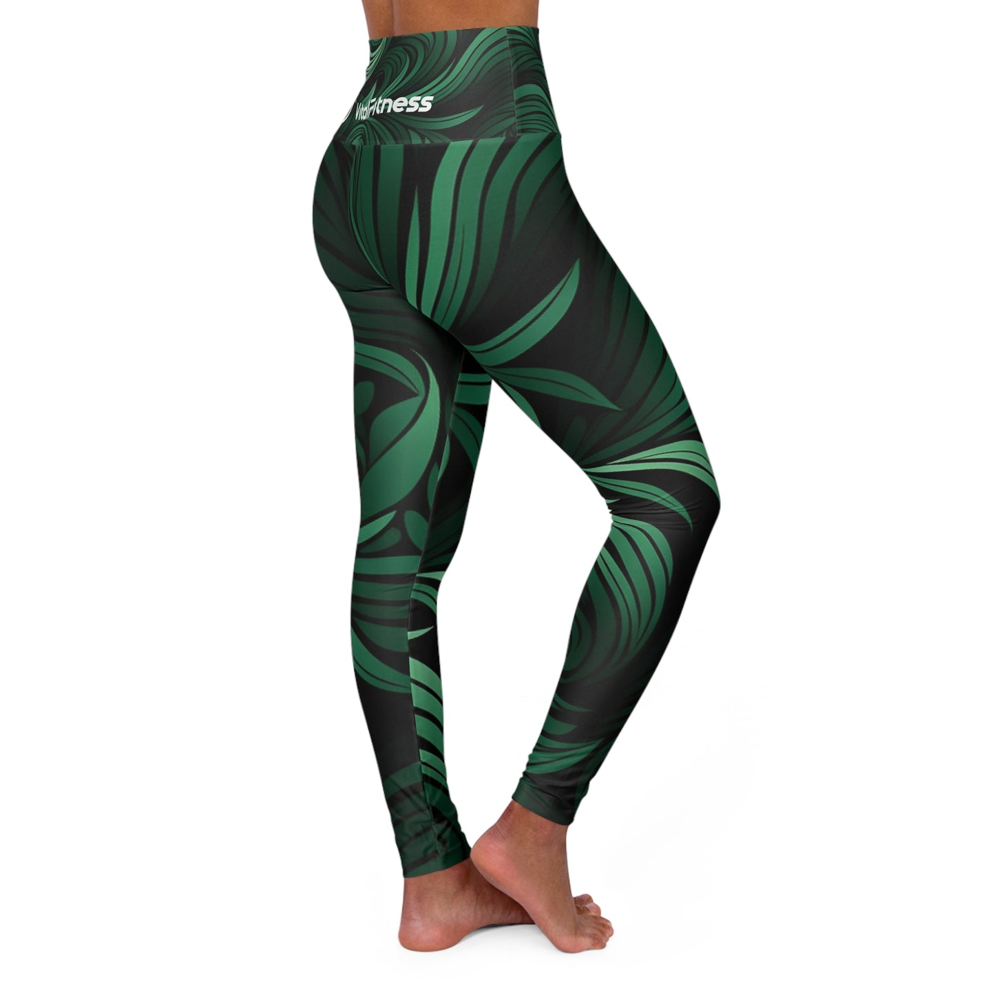High Waisted Yoga Leggings (green)