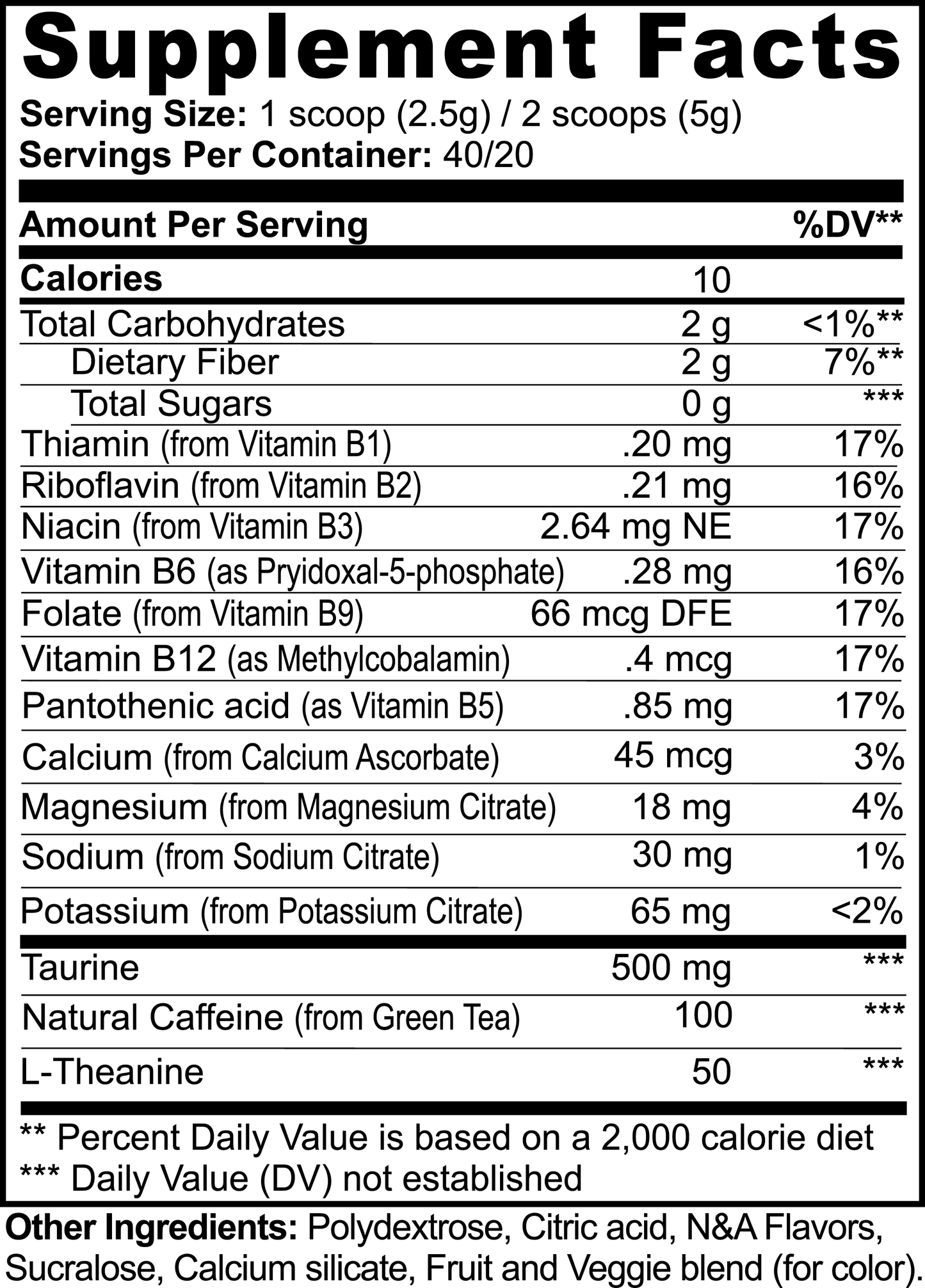 Pre workout- fruit punch low caffeine